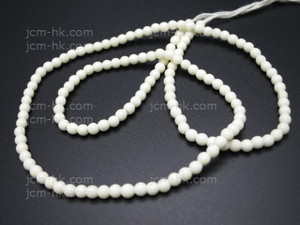 3mm Buffalo Bone beads 7" [z7852]