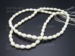 4x6mm Buffalo Bone Oval Beads 7" [z7855]