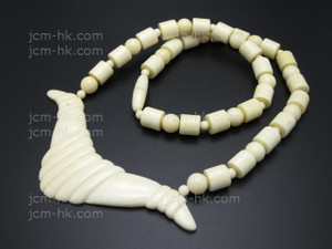 95x25mm Buffalo Bone Necklace 18" [z7877]
