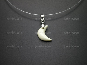 6x18mm Buffalo Bone Moon Designer Bead Pendant [z8140]