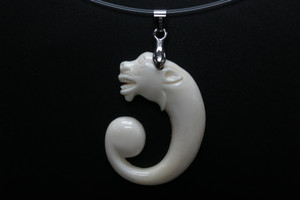 30x40mm Buffalo Bone Designer Bead Pendant [z8353]