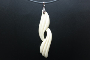 18x75mm Buffalo Bone Designer Bead Pendant [z8366]