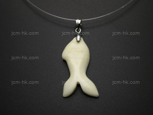 14x20mm Buffalo Bone Designer Bead Pendant [z8485]