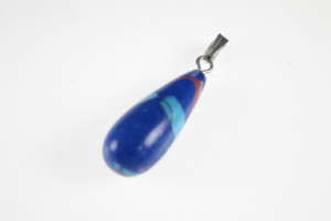 10x25mm Lapis Turquoise Teardrop Pendant 1Pc Synthetic [e2210]