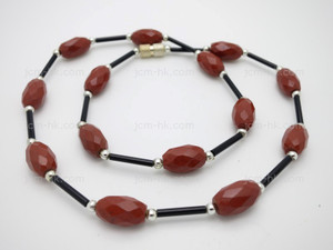 8x12mm Red Jasper Necklace 18" [e3109]