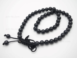 6mm Black Onyx Power Beads Necklace 14"~18" [e3135]