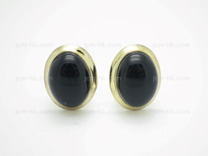15x20mm Black Onyx Earring With 925 Sterling Silver Gold Filled Setting [e3209]
