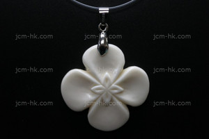 35X35mm Buffalo Bone Flower Designer Bead Pendant. [z1392]