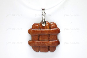 28X30mm Wood Carved Designer Bead Pendant [z1505]