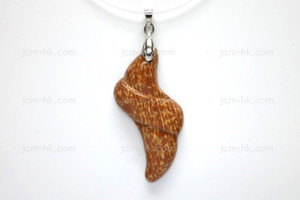 18X42mm Wood Carved Designer Bead Pendant [z1645]