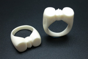 12mm Buffalo Bone Desinger Dome Ring [z1793]