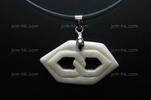 40x22mm Buffalo Bone Carved Designer Bead Pendant [z5005]