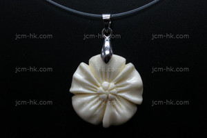 25x25mm Buffalo Bone flower Designer Bead Pendant [z5025]