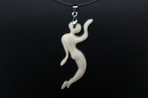 30x65mm Buffalo Bone Beauty Designer Bead Pendant [z5441]