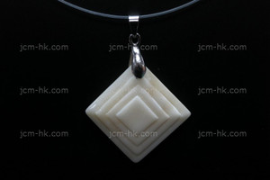 30x30mm Buffalo Bone Carved Designer Bead Pendant [z7091]