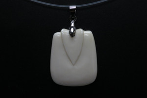 28x35mm Buffalo Bone Designer Bead Pendant [z8345]