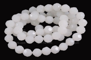 10mm Snow Quartz Faceted Round Beads 15.5" [c10b40]