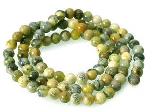 4mm Yellow Serpentine Round Beads 15.5" natural [4b33]