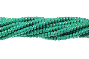 6mm Green Turquoise Rondelle Beads 15.5" stabilized [t3g6]