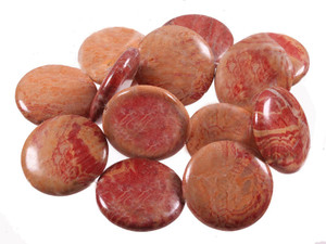30mm China Goldfield Jasper Coin Beads 15.5" natural [wa125]