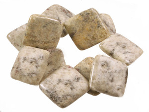 35mm Kiwi Agate Diamond Beads 15.5" natural [wa190]