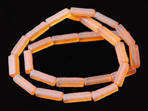 4x13mm Matte Citrine Cube Beads 15.5" synthetic [u81a7m]