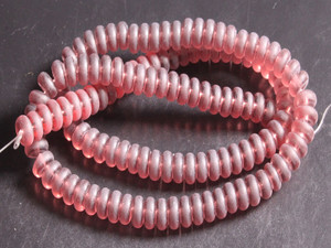 6mm Matte Amethyst Rondelle Beads 15.5" synthetic [u93a6m]