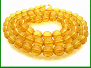 8mm Citrine Crystal Round Beads 15.5" natural [8r7]
