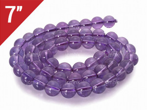 10mm Amethyst Round Loose Beads About 7" synthetic [i10a6]