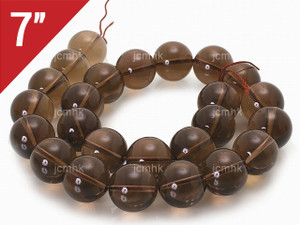 10mm Smoky Crystal Round Loose Beads About 7" natural [i10r4]