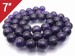 8mm Amethyst Round Loose Beads About 7" dyed quartz [i8d11]