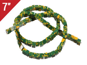 4x4mm Apple Azurute Cube Loose Beads 7" synthetic [is1f5-4c]