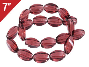 8x20mm Amethyst Wave Loose Beads 7" synthetic [iu86a6]