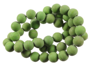 3mm Matte Green Magnesite Round Beads 15.5" [3tgm]