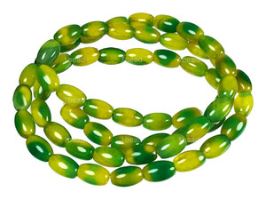 4x6mm Fusion Agate Rice Beads 15.5" dyed [a214f]