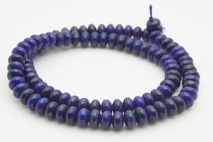 6mm Lapis Lazuli Rondelle Beads 15.5" dyed [s2m3]