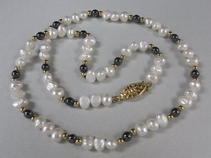 5-6mm Freshwater Pearl Necklace 17" , A Grade Lustre [p301s]