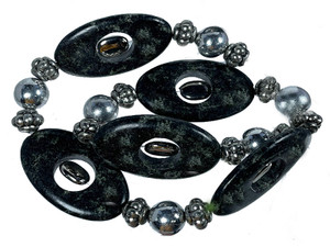 25x45mm China Kambaba Jasper Oval Beads 15.5" natural [wa145b]