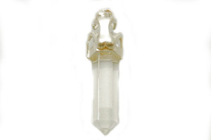 925 Sterling Silver 50mm Crystal Healing Crystal Point Pendant [y730-a5]