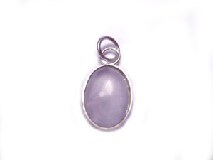 925 Sterling Silver 12x15mm Cape Amethyst Oval Pendant [y802m]