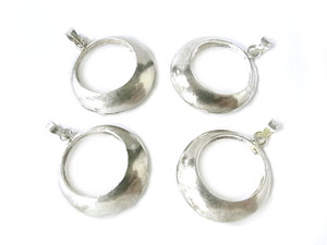 925 Sterling Silver 23mm Circle Pendant [y831g]