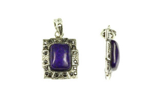 18x27mm Natural Lapis Lazuli Pendant With Marquise (Chain Exclude) [y402c]