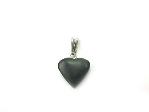10mm Matte Black Onyx Heart Pendant [y113d]