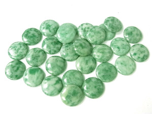 12mm China Jade Round Cabochon 2.5mm Thick 5pcs [y724b]