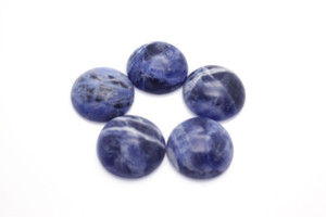 16mm Sodalite Round Cabochon 5pcs. 6mm thick [y713b]
