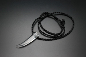 30mm Crystal Horn With Cord Necklace 36" [y312n]