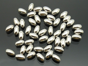 3x6mm Silver Plated Plastic Oval Beads About 200pcs. [y680a]