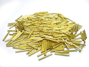 2x13mm Copper Gold Plated Tube Beads 20pcs. [y325a]