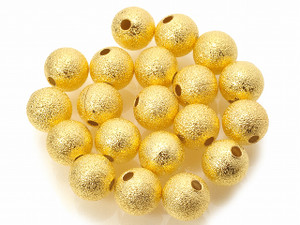 8mm Brass Gold Dust Round Bead 20pcs. [y359c]