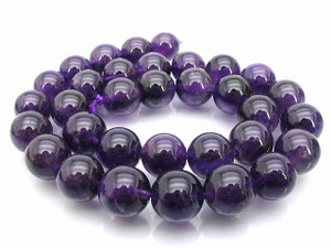 10mm Amethyst Round Beads 15.5" dyed quartz [10d11]